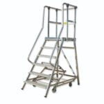 Escalera móvil con plataforma y 6 peldaños