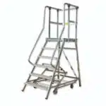 Escalera móvil con plataforma y 6 peldaños