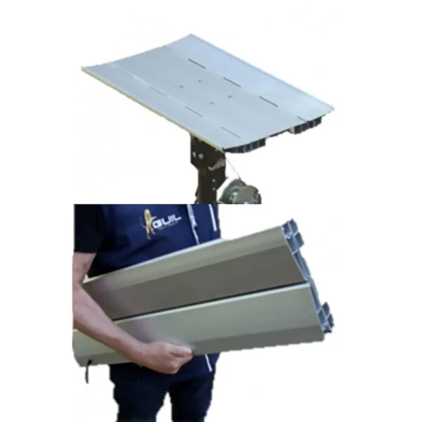 Bandeja plegable aluminio 750X440mm elevador 125Kg (bajo pedido) - Imagen 2
