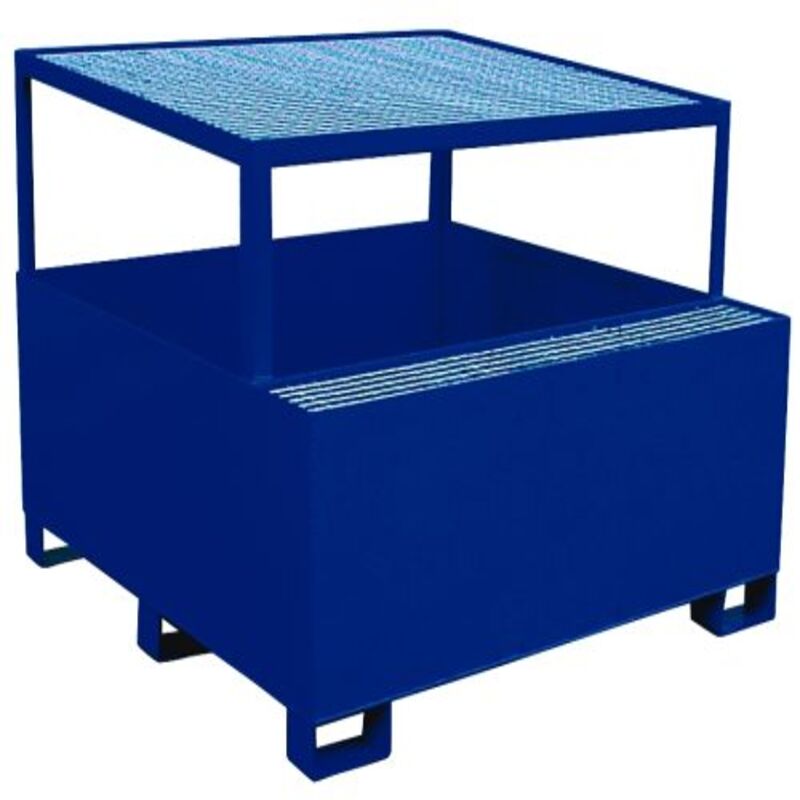 Cubeta acero pintado con soporte 1000L